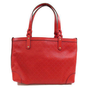 Gucci Diamante Handbag Leather Red